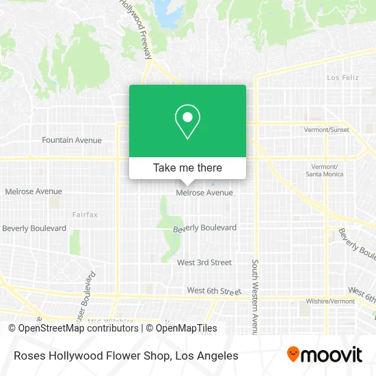 Roses Hollywood Flower Shop map