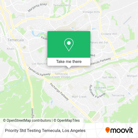 Priority Std Testing Temecula map