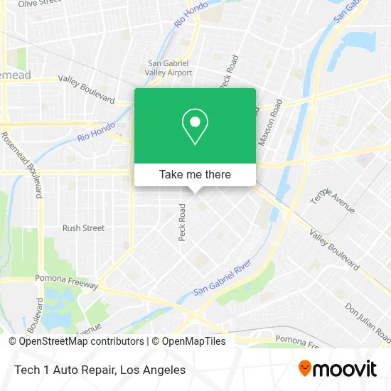 Tech 1 Auto Repair map