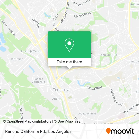 Rancho California Rd. map
