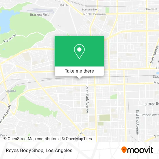 Reyes Body Shop map