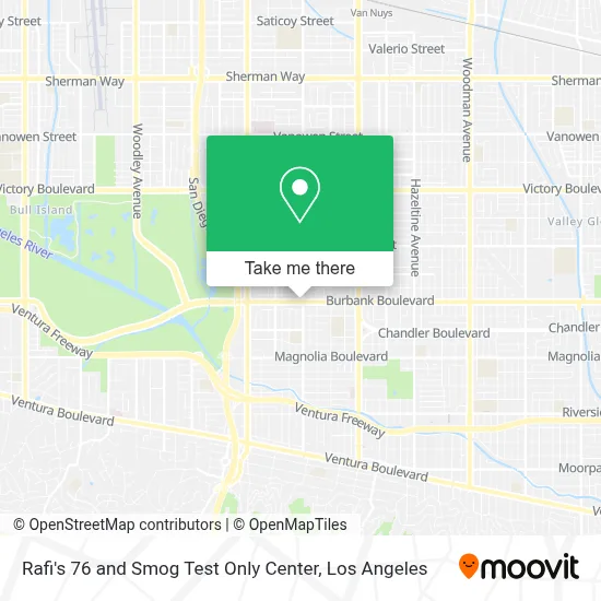 Rafi's 76 and Smog Test Only Center map