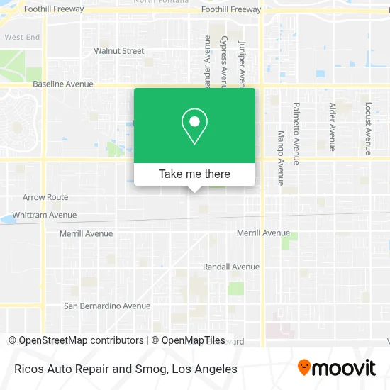 Ricos Auto Repair and Smog map