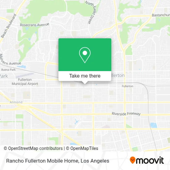 Rancho Fullerton Mobile Home map