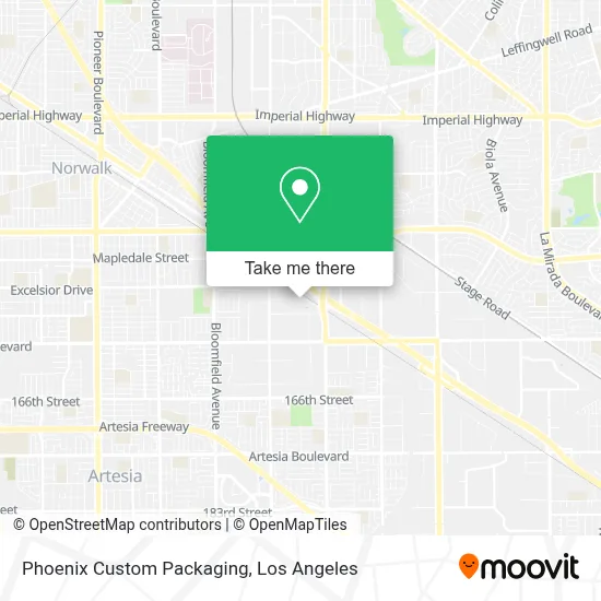 Phoenix Custom Packaging map