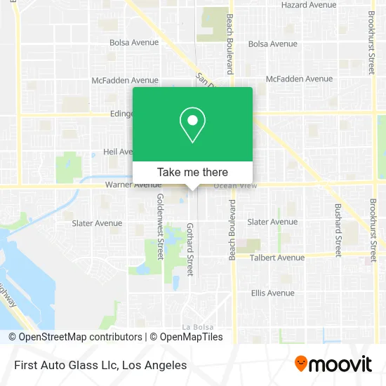 First Auto Glass Llc map