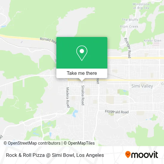 Rock & Roll Pizza @ Simi Bowl map