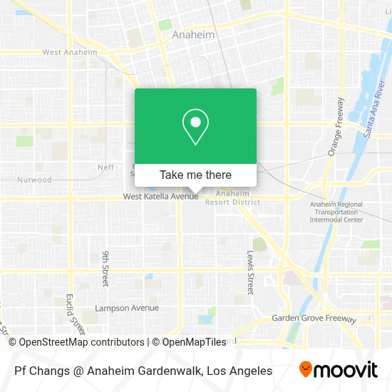 Pf Changs @ Anaheim Gardenwalk map