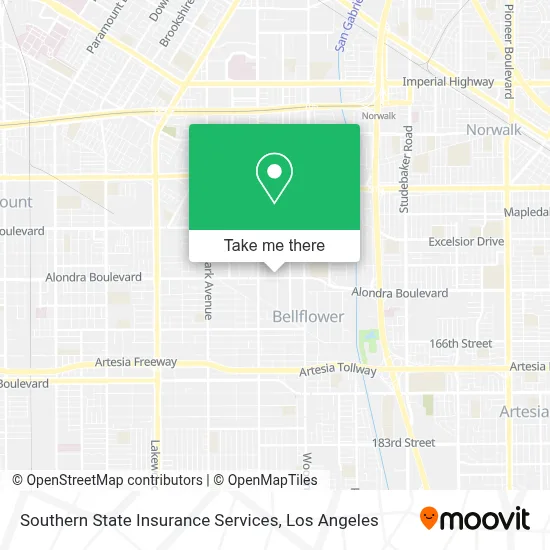 Southern State Insurance Services map