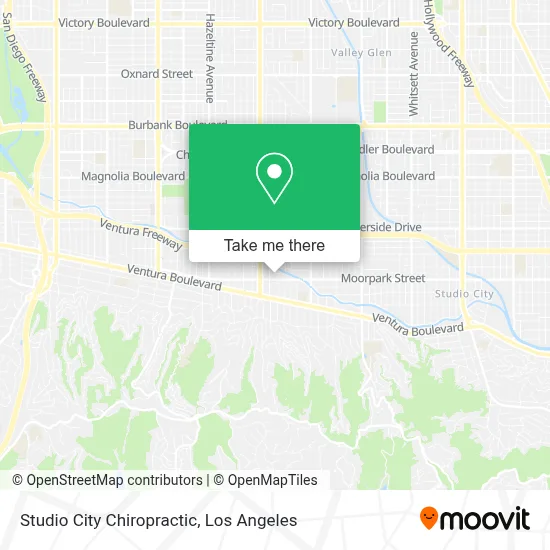 Studio City Chiropractic map