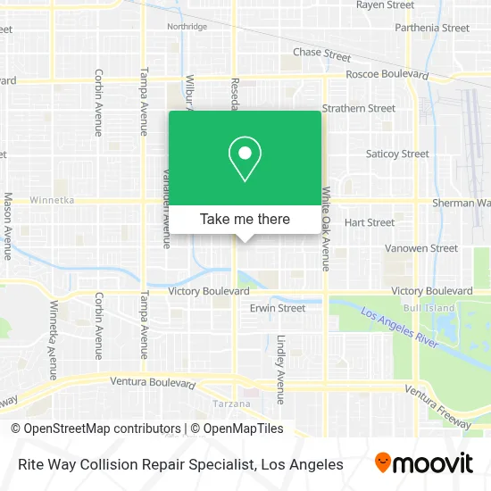 Rite Way Collision Repair Specialist map