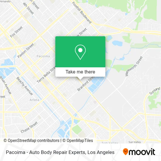 Pacoima - Auto Body Repair Experts map
