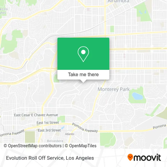 Evolution Roll Off Service map
