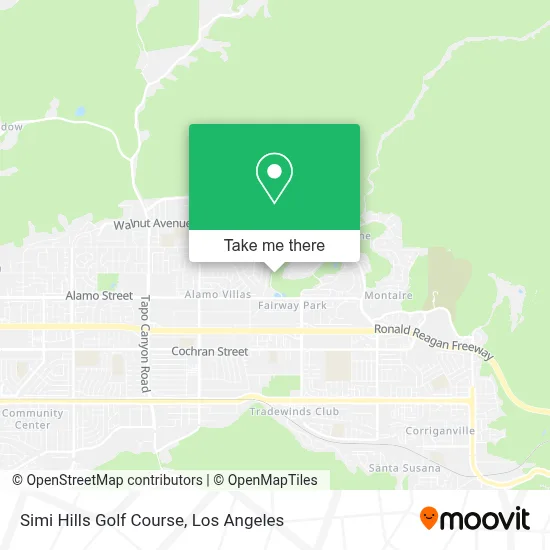 Simi Hills Golf Course map