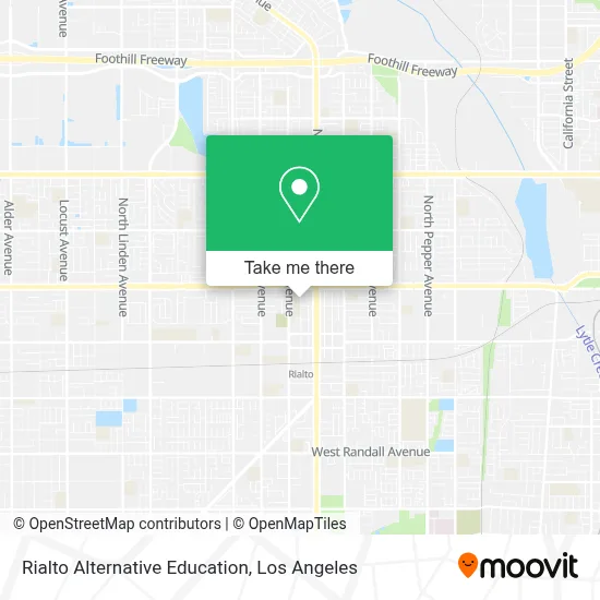 Rialto Alternative Education map