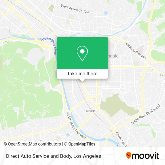 Direct Auto Service and Body map