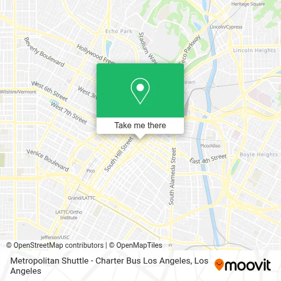 Metropolitan Shuttle - Charter Bus Los Angeles map