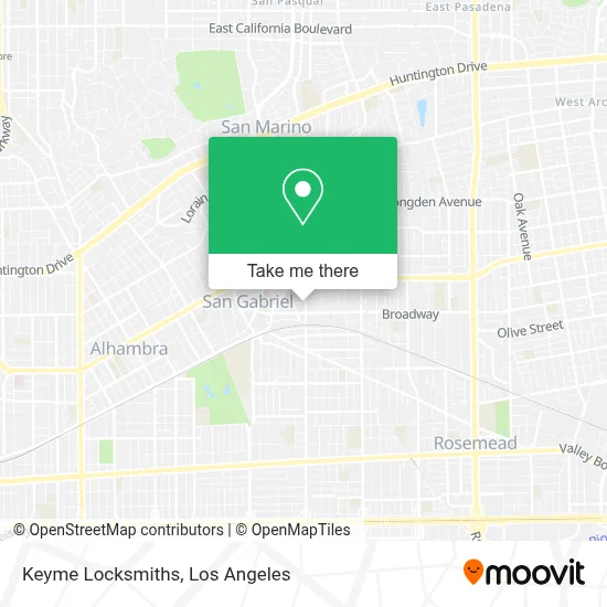 Keyme Locksmiths map