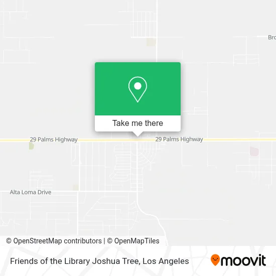 Friends of the Library Joshua Tree map