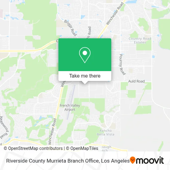 Riverside County Murrieta Branch Office map