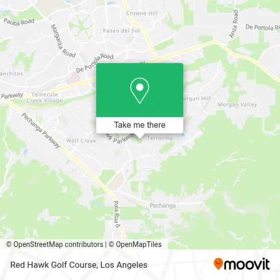 Red Hawk Golf Course map