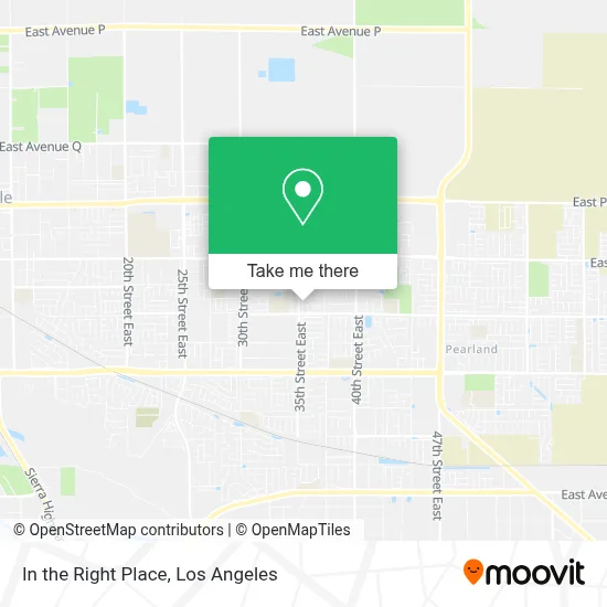 In the Right Place map