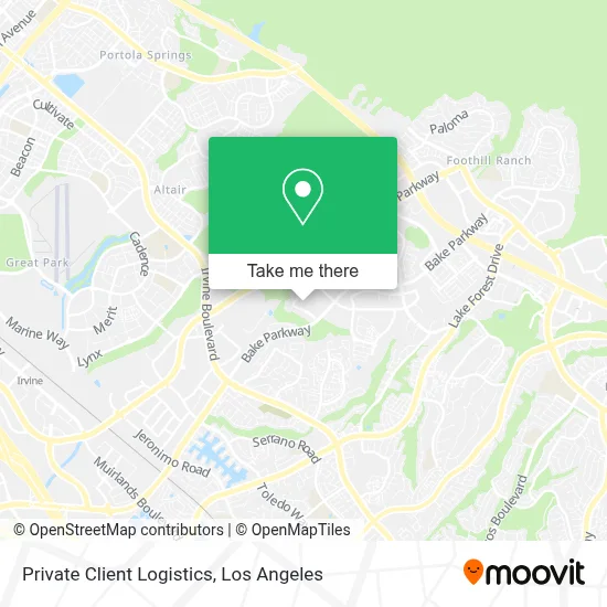 Private Client Logistics map