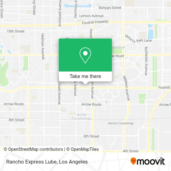 Rancho Express Lube map