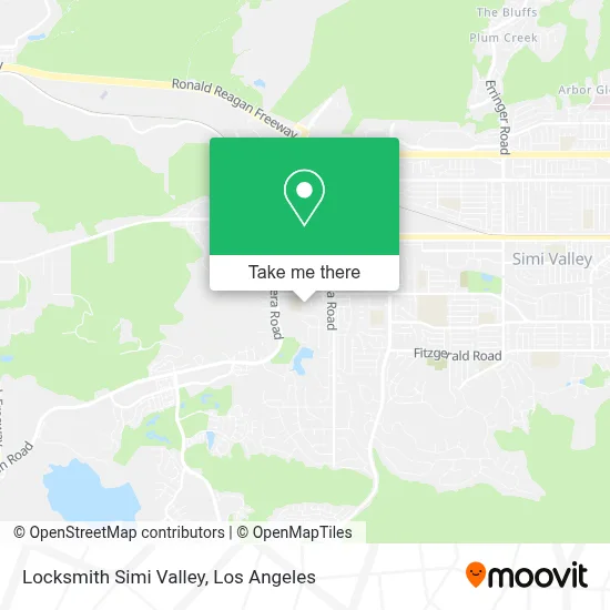 Locksmith Simi Valley map