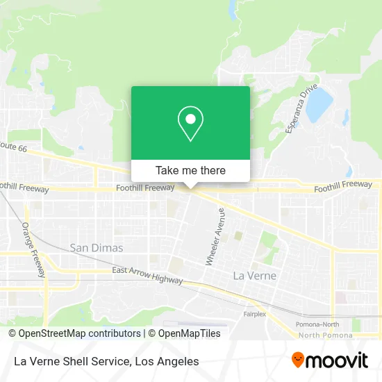 La Verne Shell Service map