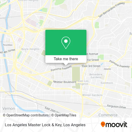 Los Angeles Master Lock & Key map