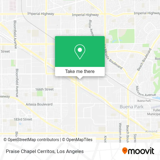 Praise Chapel Cerritos map