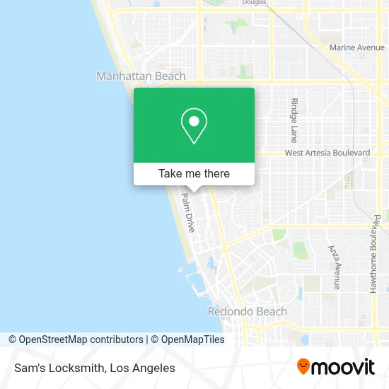 Sam's Locksmith map