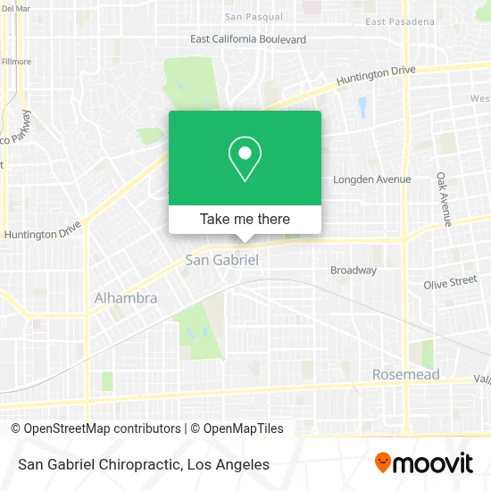 San Gabriel Chiropractic map