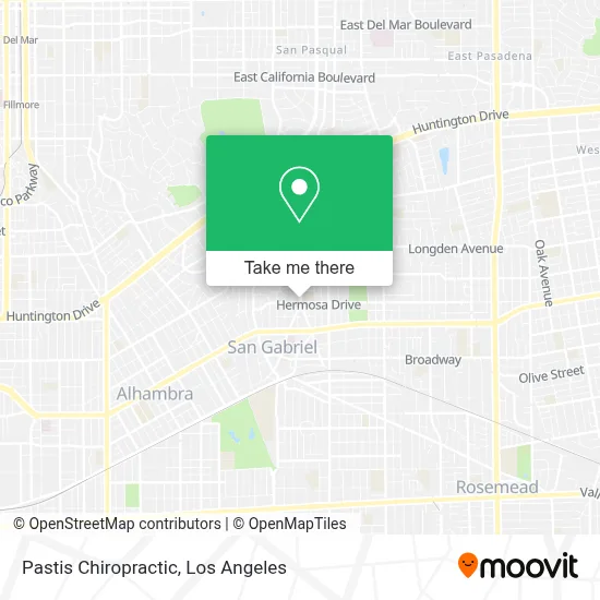 Pastis Chiropractic map