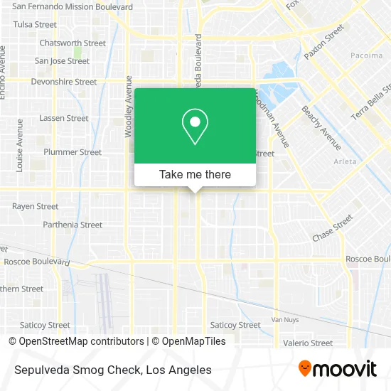 Sepulveda Smog Check map