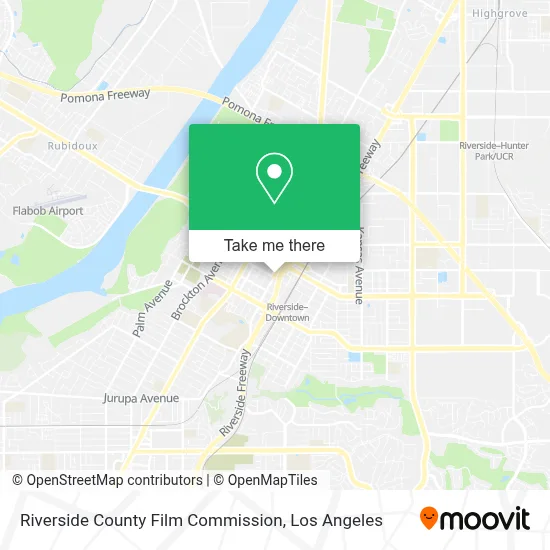 Riverside County Film Commission map