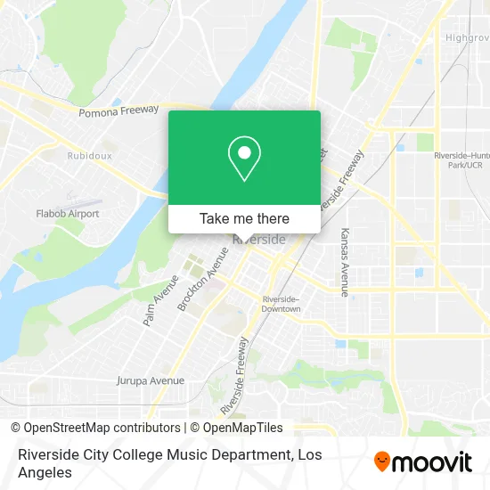 Riverside City College Music Department map