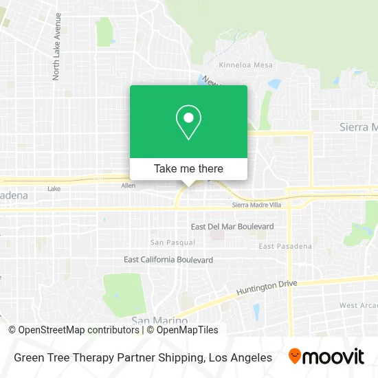 Green Tree Therapy Partner Shipping map