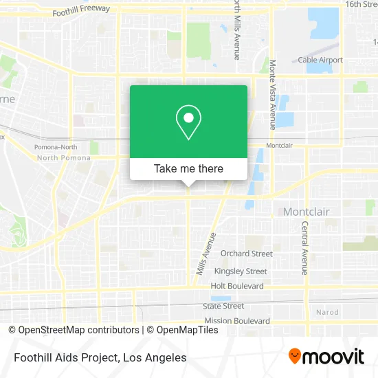 Foothill Aids Project map