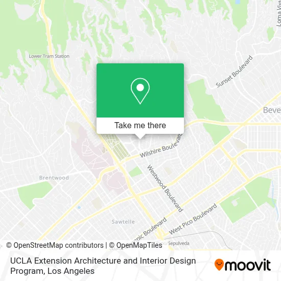 UCLA Extension Architecture and Interior Design Program map