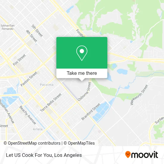 Let US Cook For You map