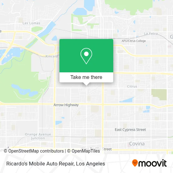 Ricardo's Mobile Auto Repair map