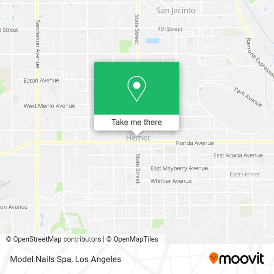 Model Nails Spa map