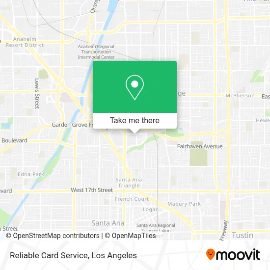 Reliable Card Service map