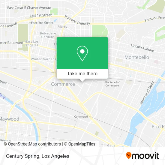 Century Spring map