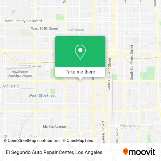 El Segundo Auto Repair Center map