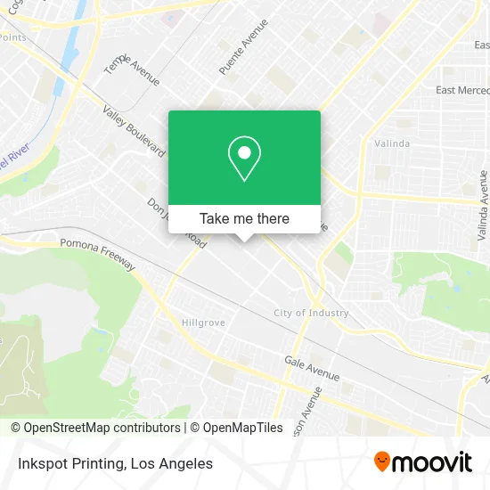 Inkspot Printing map