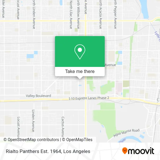 Rialto Panthers Est. 1964 map