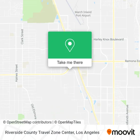 Riverside County Travel Zone Center map